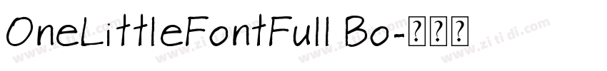 OneLittleFontFull Bo字体转换